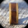 Bentwood Walnut and Fiddleback Oak wooden ring