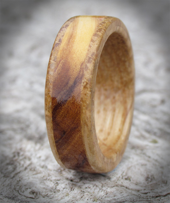 Olivewood and Oak wooden rings