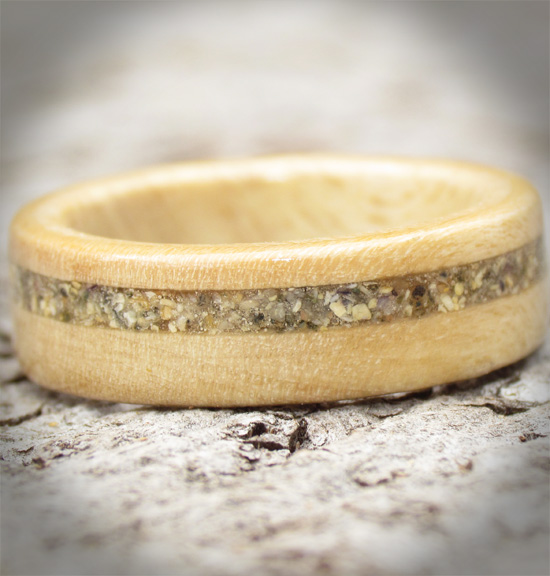 Holly and Shetland Sand Wooden ring