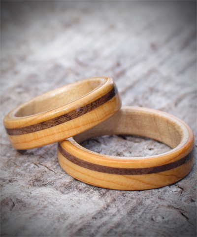 Celtic wooden wedding ring