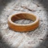 Oak & Yew Narrow Band Wooden Wedding Ring