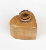 Heart shaped wooden ring box