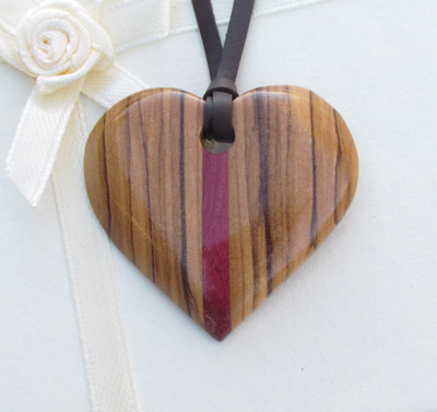 wooden jewellery pendant