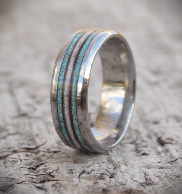 Ocean Breeze Titanium Ring UK size X1/2 US size 12