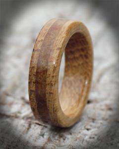 Oak & Amber Wooden Rings