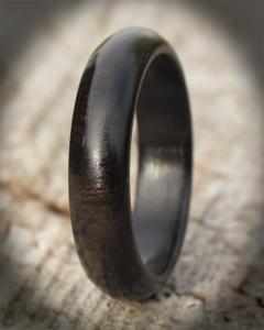 Touch Africa Narrow Band Wooden Ring