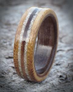 Coral Oak & Walnut Wooden Band