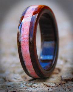 Indian Rosewood & Gemstone Ring