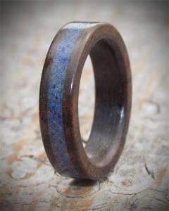 Rosewood & Gemstone Wooden Ring