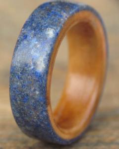 Gemstone, Wood & Micro Fibreglass Ring